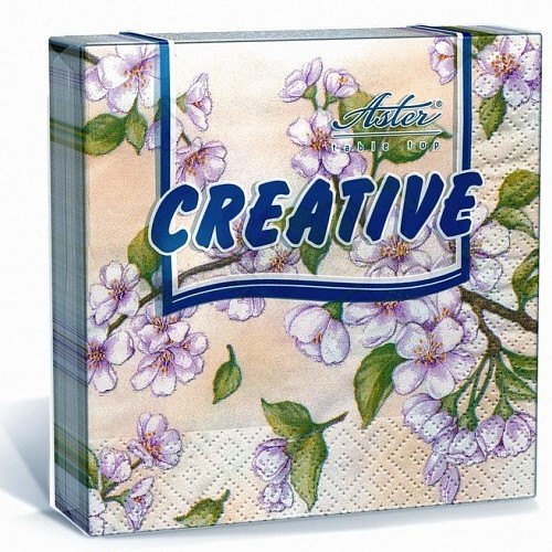картинка Салфетки бумажные Aster Creative 25х25 см 3-слойные 20 штук в упаковке от магазина АСЯ