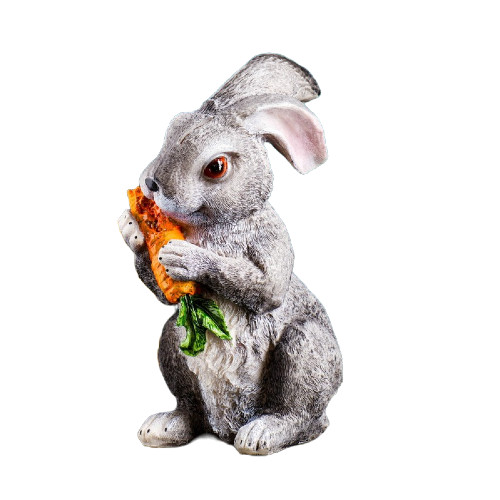 картинка Копилка "Заяц с морковкой" серый, 26х16х12см, 9100165 от магазина АСЯ