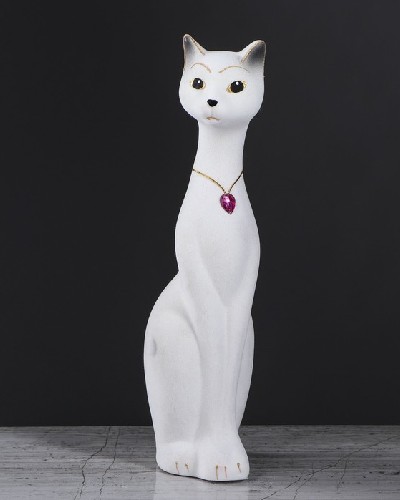 картинка Копилка "Кошка Мурка", покрытие флок, белая, 28 см 748710 от магазина АСЯ