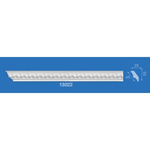картинка Плинтус потолочный 13022 1,3м (25х35) мм инжекционный от магазина АСЯ