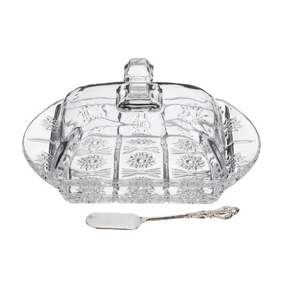 картинка Масленка Lefard Muza CRYSTAL+ нож 17х11х9 см от магазина АСЯ