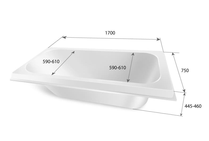 картинка Ванна вкладыш 1700 Э-40 “Эллипсная” от магазина АСЯ