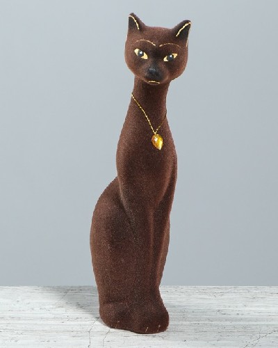 картинка Копилка "Кошка Мурка", покрытие флок, коричневая, 28 см 1003851 от магазина АСЯ
