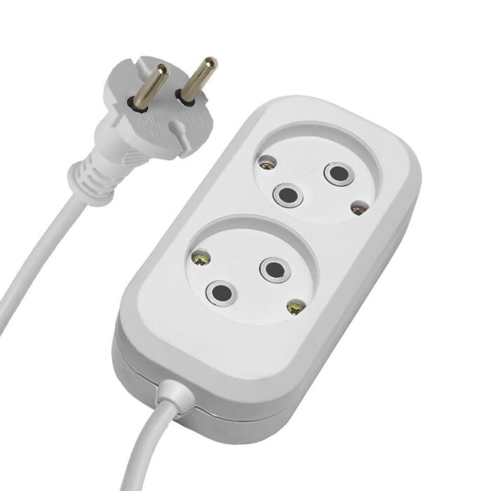 картинка Удлинитель STEKKER HM01-20-07 2 гнезда б/з 2x0,75, белый, 7 м , серия Home 39204 от магазина АСЯ