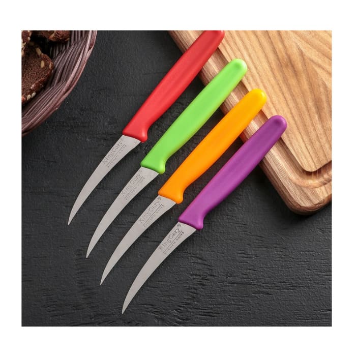 картинка Нож для чистки овощей «Эконом», лезвие 7,3 см, цвет МИКС, 4294093 от магазина АСЯ