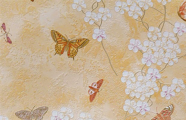 картинка Обои Elysium Бабочки 91503 0,53х10 м желтый, виниловые на бумажной основе от магазина АСЯ