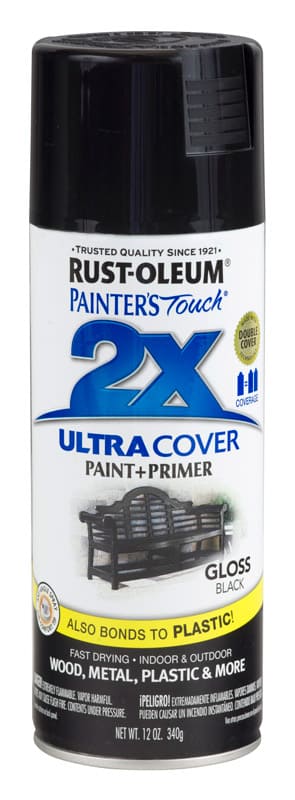 картинка Краска Painter’s Touch Ultra Cover 2X универсальная глянцевая, черный глянцевый, 340 гр от магазина АСЯ
