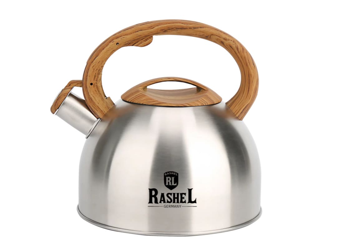 картинка Чайник из нержавеющей стали RASHEL 3 л, со свистком, хром М-7186 от магазина АСЯ