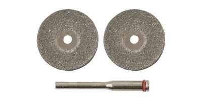 картинка Круги с алмазным напылением D40 мм, штифт D3 мм, 2 шт. FIT 36932 от магазина АСЯ