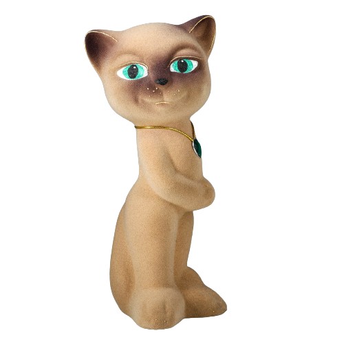 картинка Копилка "Кошка Анжела", покрытие флок, бежевая, 27 см, 1164526 от магазина АСЯ