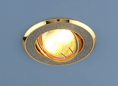 картинка Светильник точечный 611А серебро/блеск/золото от магазина АСЯ