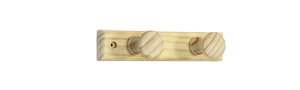 картинка Деревянная вешалка с двумя крючками, сосна от магазина АСЯ