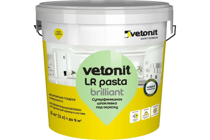 картинка Суперфинишная шпаклевка Vetonit LR Pasta Brilliant (под окраску и обои; 5 кг) от магазина АСЯ