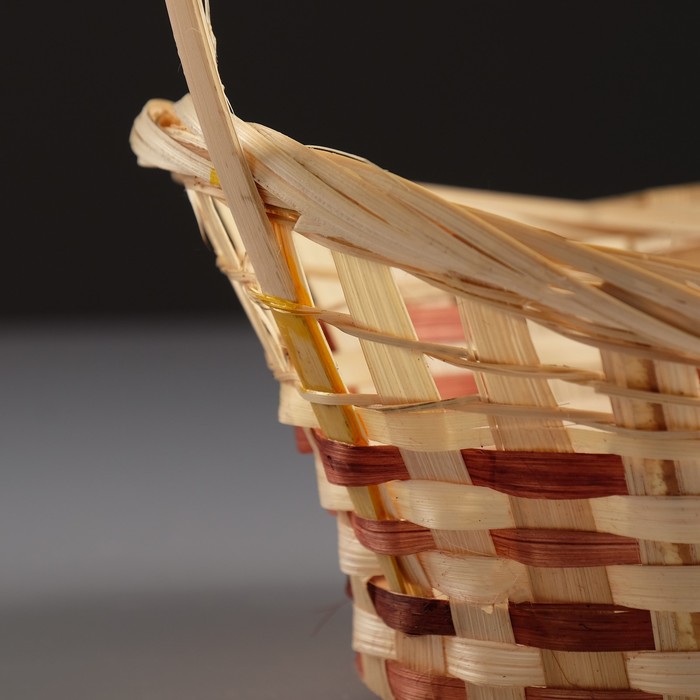 картинка Корзина плетеная «Ладья», 24×17×8 см, бамбук, 4427919 от магазина АСЯ