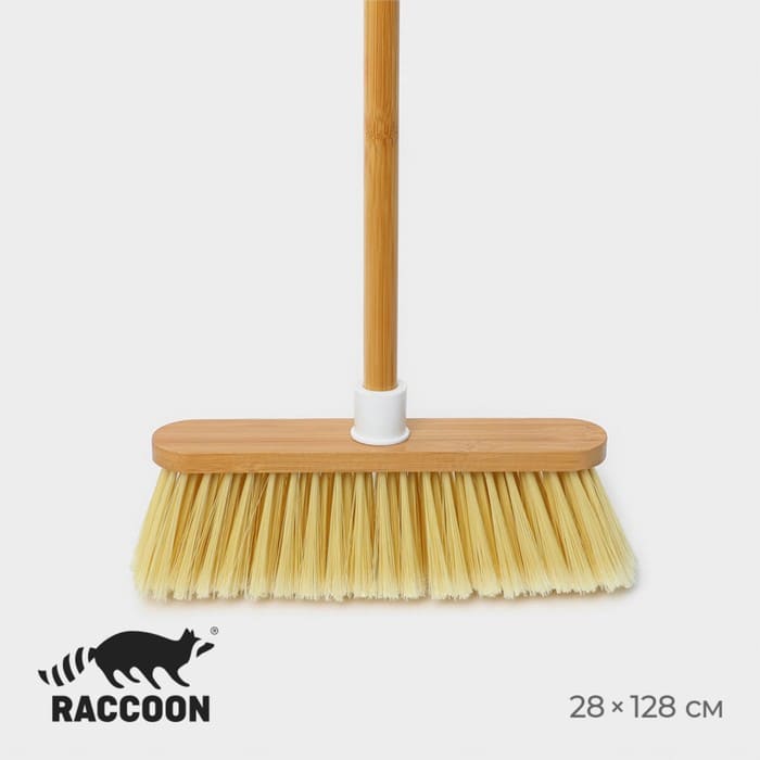 картинка Щётка для пола Raccoon Meli, бамбук, 28×128 см, ворс 7 см, 10100638 от магазина АСЯ