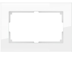 картинка Рамка Werkel для двойной розетки белый,стекло WL-Frame-01-DBL от магазина АСЯ