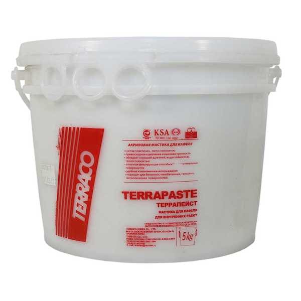 картинка Мастика-клей TERRACO TERRAPASTE для кафельной плитки 5кг от магазина АСЯ