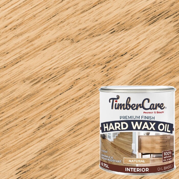 картинка Масло защитное TIMBERCARE HARD WAX OIL с твердым воском, натуральный 0,75л, 350059 от магазина АСЯ