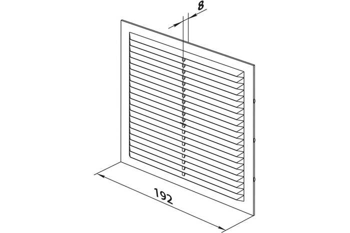 картинка Решетка вентиляционная 190х190мм, Zernberg Seria1 1919 от магазина АСЯ