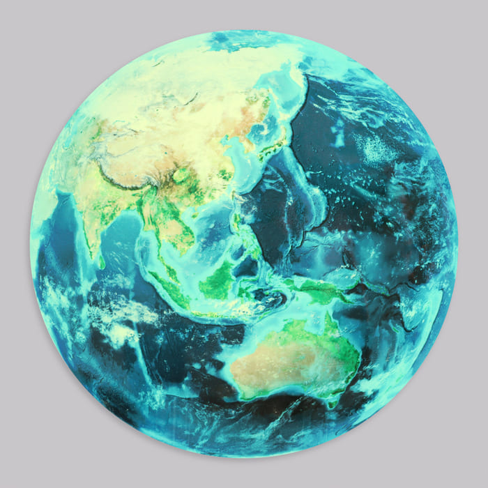 картинка Наклейка 30х30см интерьерная светящаяся 3Д Полнолуние/Земля от магазина АСЯ