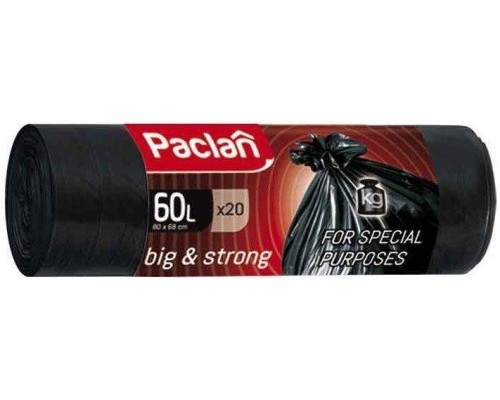 картинка Мешки для мусора PACLAN Big Strong, 60 л, 20 шт от магазина АСЯ