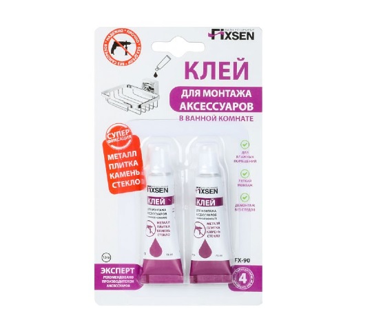 картинка Клей для монтажа аксессуаров Fixen FX-90 (2шт) от магазина АСЯ