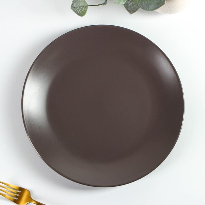 картинка Тарелка керамическая обеденная «Пастель», d=27 см, цвет коричневый, арт. 103301 от магазина АСЯ