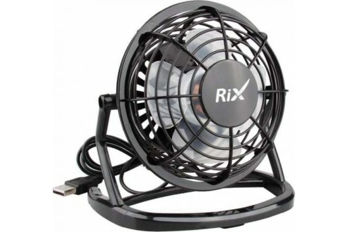 картинка Настольный бытовой вентилятор RIX RDF-1500USB цвет черный от магазина АСЯ