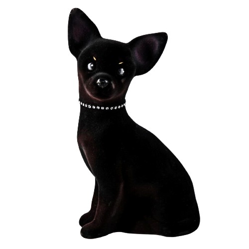 картинка Копилка "Собака Той", флок, чёрный цвет, 27 см, 1102171 от магазина АСЯ
