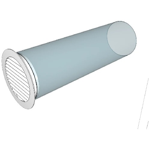 картинка Решетка наружная вентиляционная с фланцем d-130 мм ERA 10РКН от магазина АСЯ