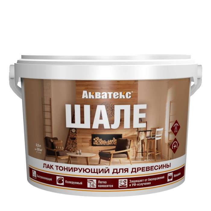 картинка Лак для дерева Акватекс Шале дуб 2,5кг от магазина АСЯ