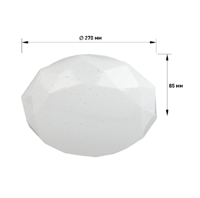 картинка Светильник ЭРА потолочный светодиодный SPB-6-18-4K Sparkle без ДУ 18Вт 4000K от магазина АСЯ