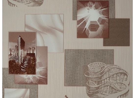 картинка Обои Elysium Melody Мегаполис 905807 0,53х10,05 м коричневый, виниловые на бумажной основе от магазина АСЯ