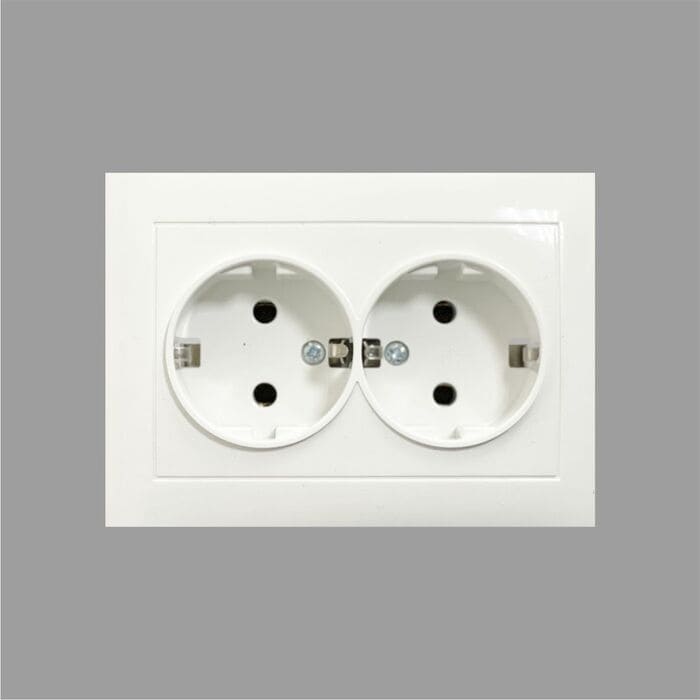 картинка Розетка двойная ARTSUN STANDART SO 16-2E-W(C) от магазина АСЯ