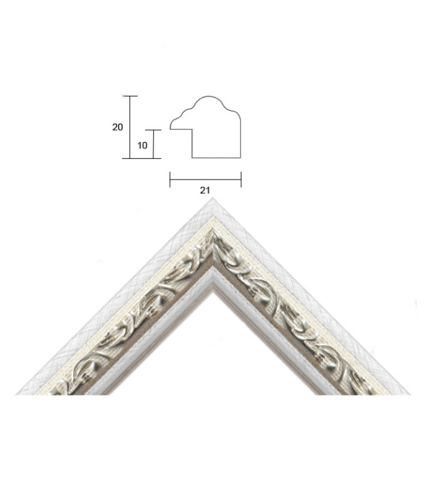 картинка Багет пластиковый S2021WP (калькулятор расчета багетной рамки и форма отправки заказа) от магазина АСЯ