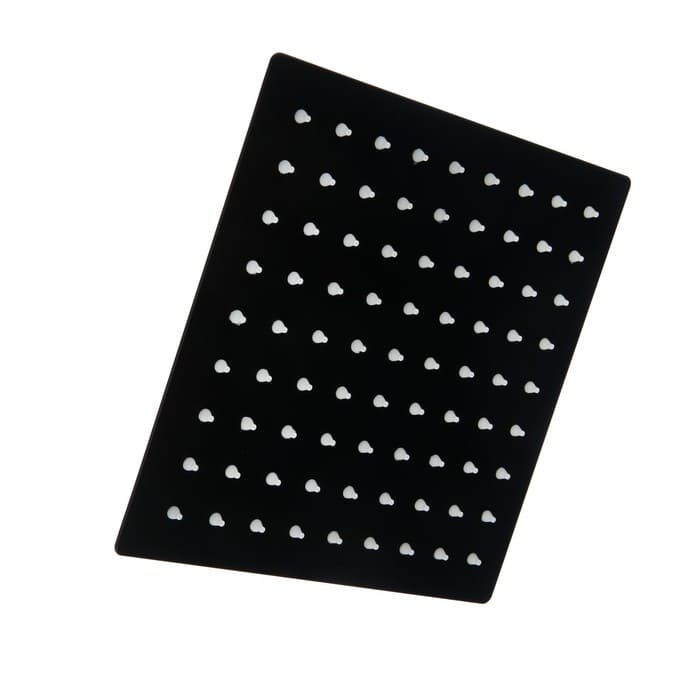 картинка Лейка стационарная ZEIN Z2351, квадратная, 20 х 20 см, 1 режим, нержавеющая сталь, черная от магазина АСЯ