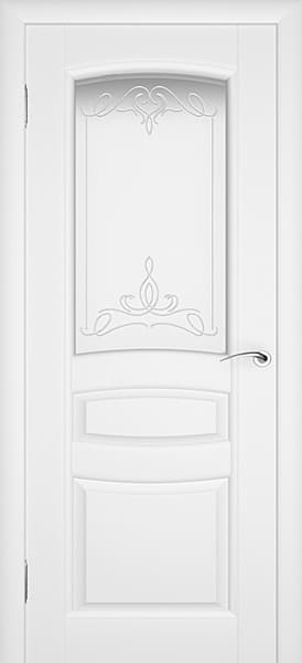 картинка Межкомнатная дверь "Этюд" Белая эмаль с остеклением, 700х2000 от магазина АСЯ