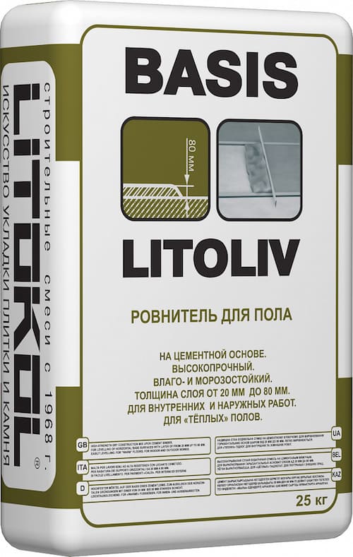 картинка Ровнитель для пола Литолив Базис 25кг от магазина АСЯ