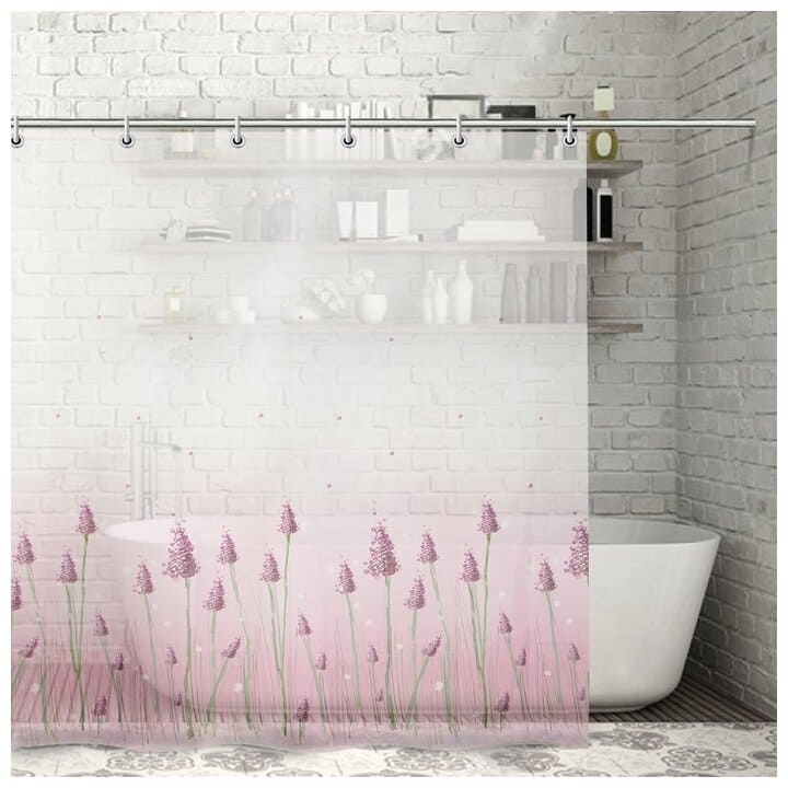 картинка Штора для ванной комнаты Доляна «Лаванда», 180×180 см, PEVA, арт. 3820756 от магазина АСЯ