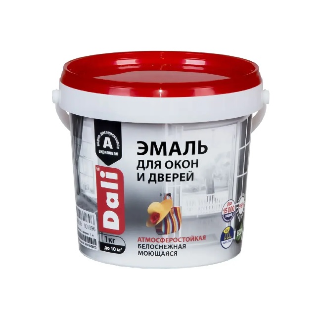 картинка Эмаль 1кг Дали д/окон и дверей п/мат База А от магазина АСЯ