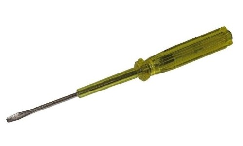 картинка Отвертка индикаторная, желтая ручка 100 - 250 В, 140 мм FIT 56514 от магазина АСЯ