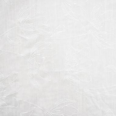 картинка Штора Witerra тюль с резиновым рисунком Цветы 150х260 см 1шт, цвет белый от магазина АСЯ