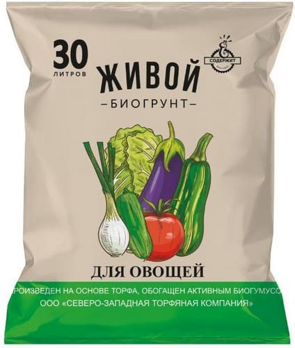 картинка Биогрунт ЖИВОЙ ГРУНТ Для овощей 30л от магазина АСЯ