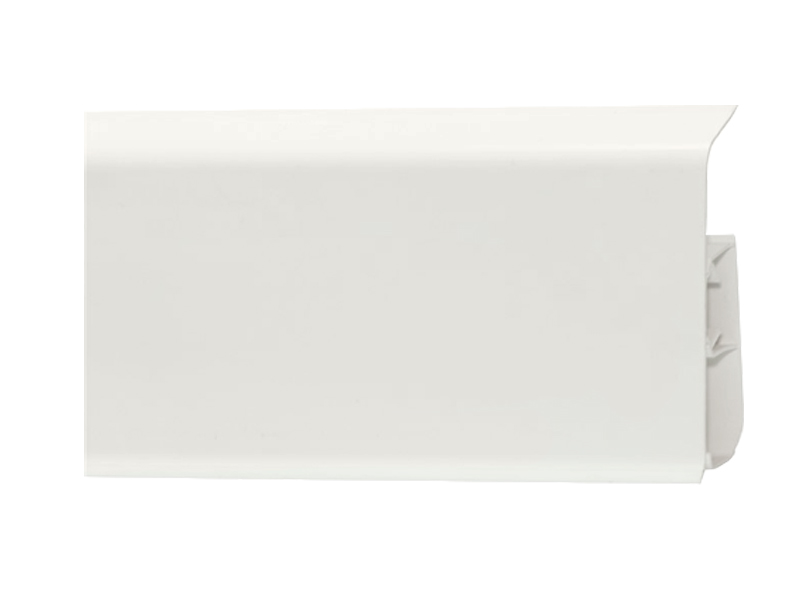 картинка Плинтус напольный с кабель-каналом и съемной панелью 318 Белый матовый 2200*22*80  от магазина АСЯ