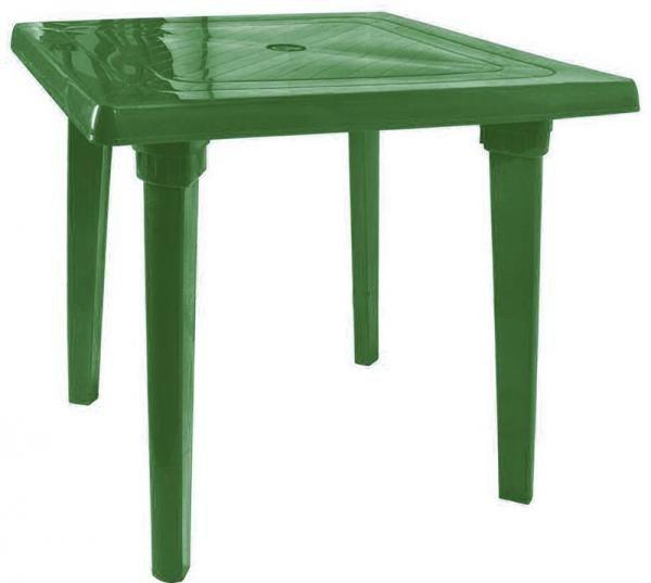 картинка Стол квадратный зеленый 900х900 пластиковый от магазина АСЯ