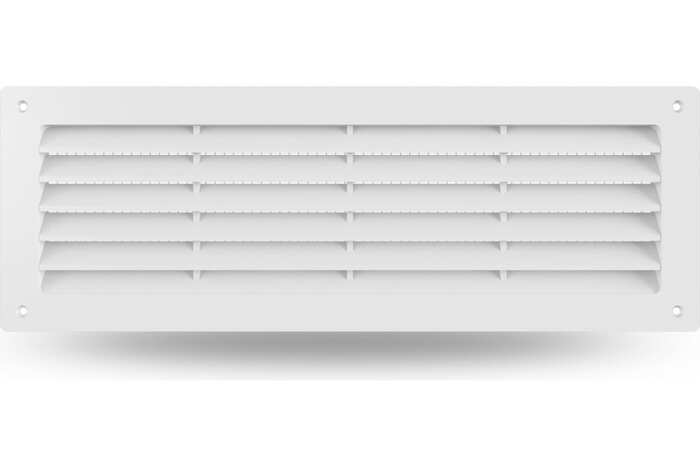 картинка Решетка Long 35 w/n 368х130 мм для вентиляции дверей, подоконников от магазина АСЯ