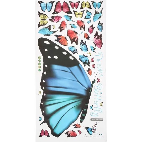 картинка Наклейка интерьерная "Полёт бабочек" 30х60 см 4335223 от магазина АСЯ