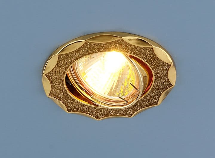 картинка Светильник точечный 612А MR16 GD золотой блеск/золото от магазина АСЯ