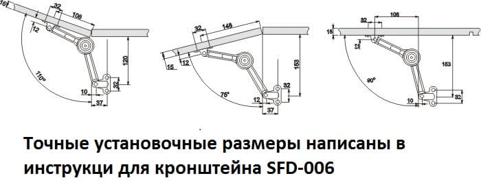 картинка Кронштейн антресольный SFD 006 (клик-кляк) от магазина АСЯ