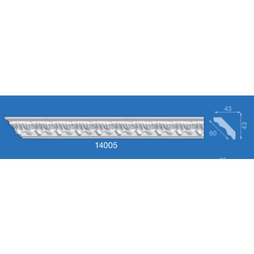 картинка Плинтус потолочный 14005 1,3м (43х43) мм инжекционный от магазина АСЯ